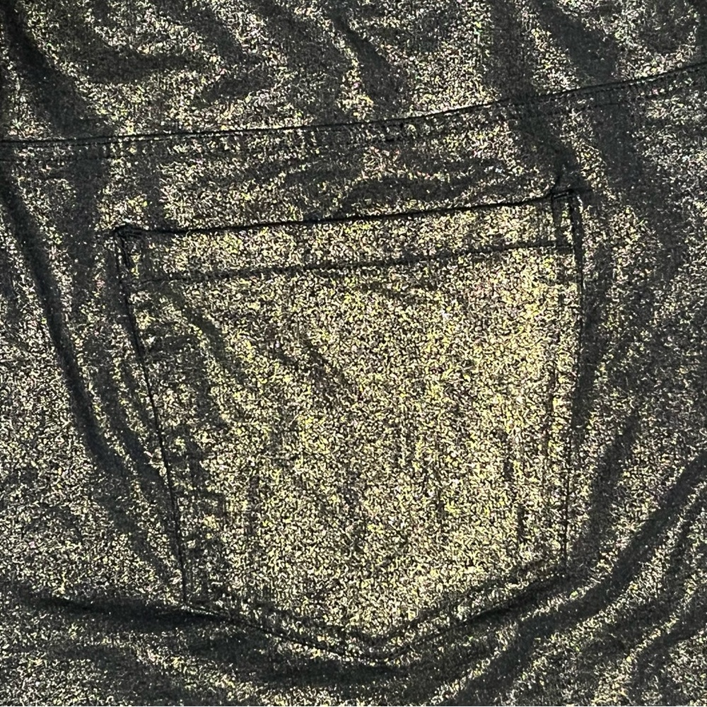 Lane Bryant METALLIC GOLD STRETCH PANTS Size 26 ELASTIC WAISTBAND EUC - Picture 5 of 9